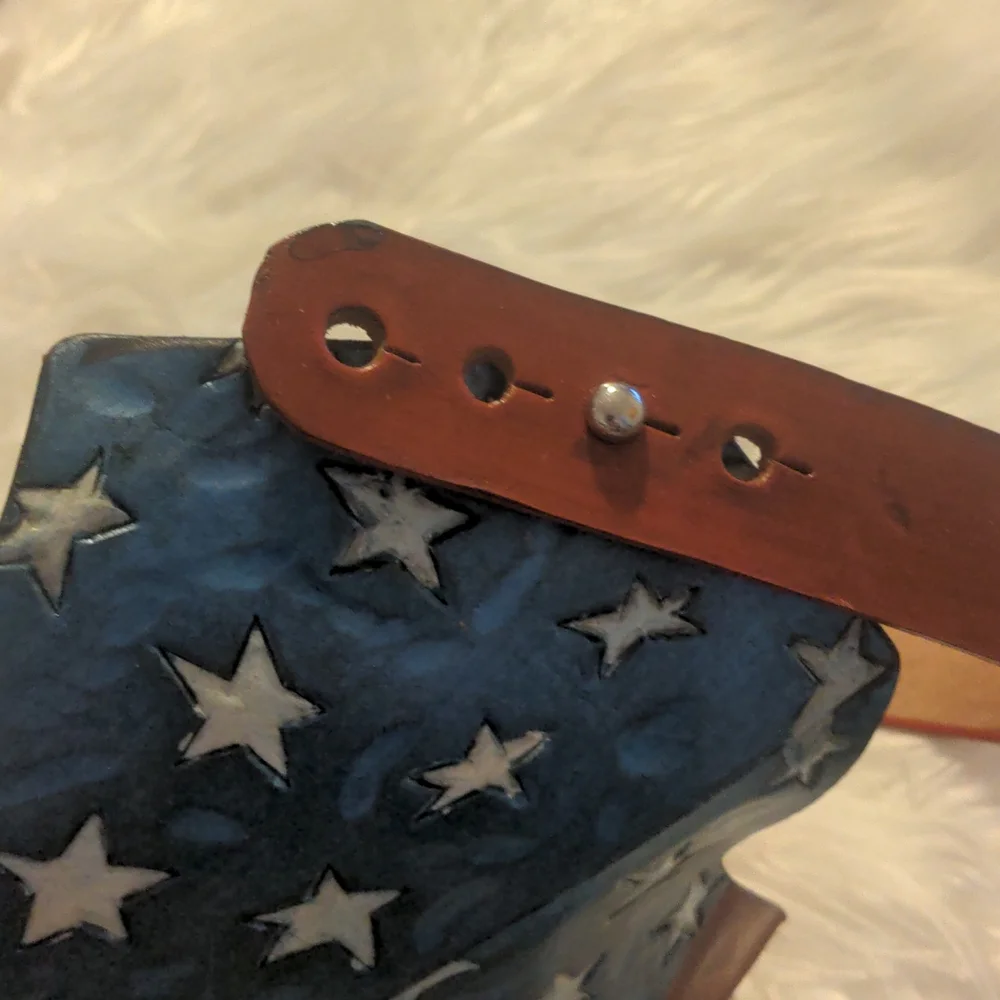 Handmade custom American flag face shield